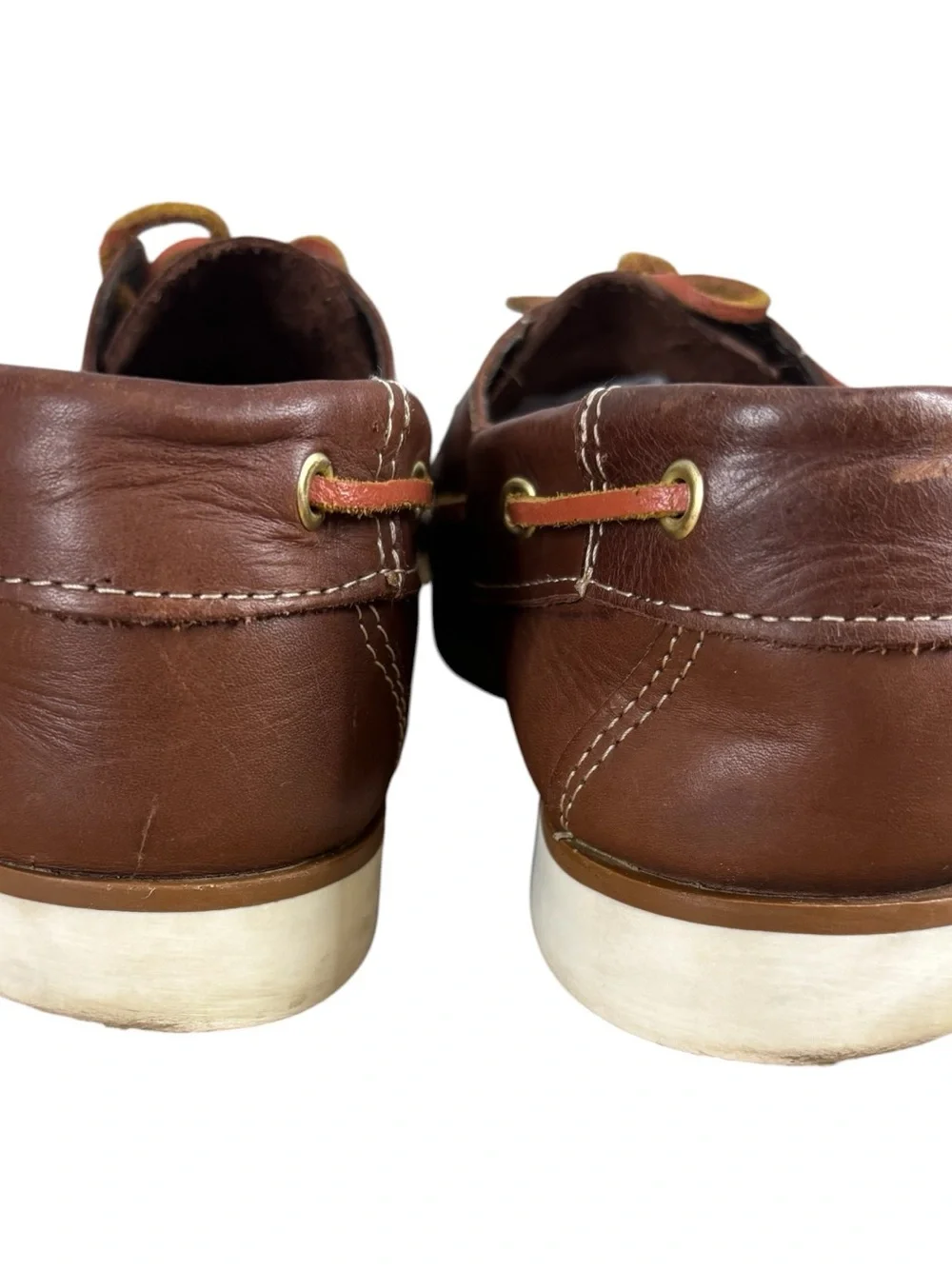 Angelo Pallotta brown leather boat shoes size Men’s Size US 12 EU 45